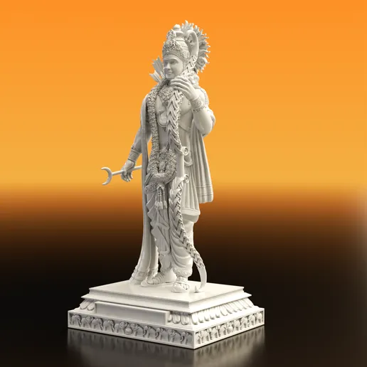 Divine White Resin God Statue