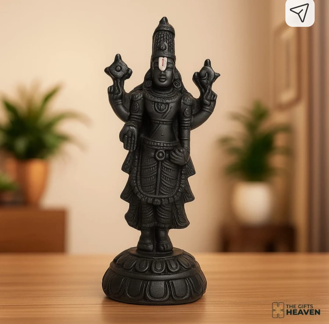 Black Matte Vishnu Idol